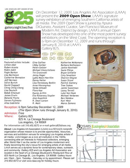 Open Show evite.indd Gallery 825 • 2009 Open Show Invitation